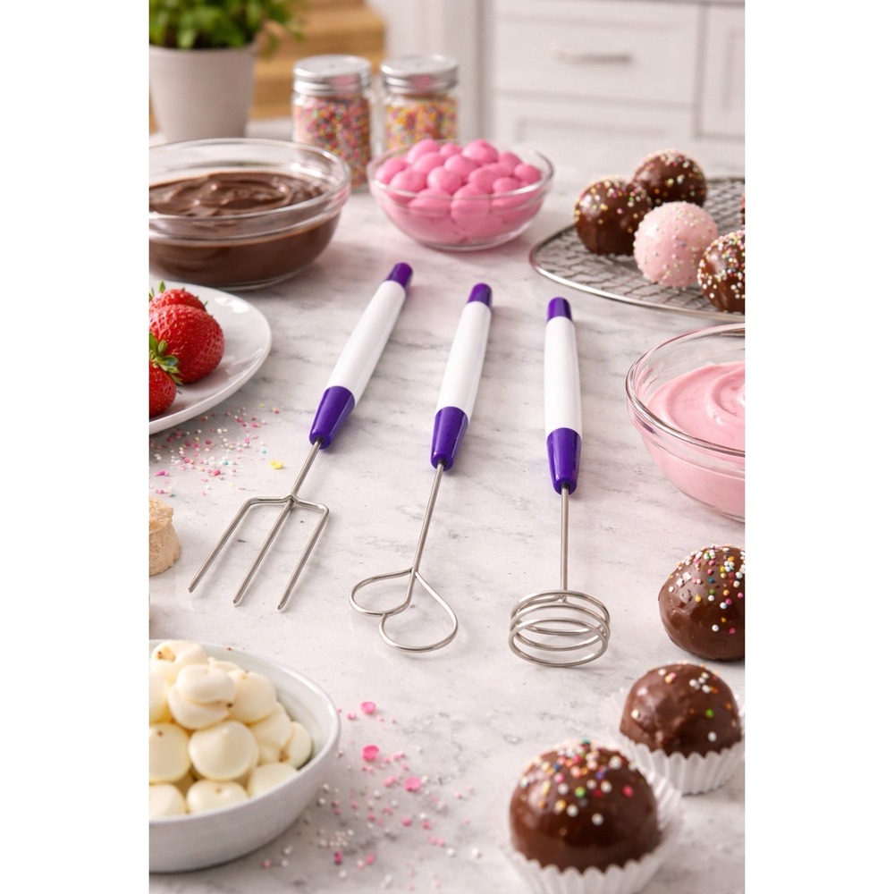 Wilton Candy Melts Dipping Tools Set 3‎ New Sealed Cake Pops Truffles Decorating